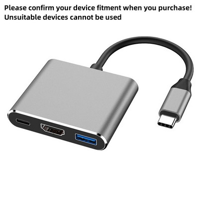 USBC3.0 3 σε 1 HUB Type-c σε HDMI-συμβατό USB 3.0 Docking Station Charging 4K Adapter Splitter for MacBook Air Pro Samsung