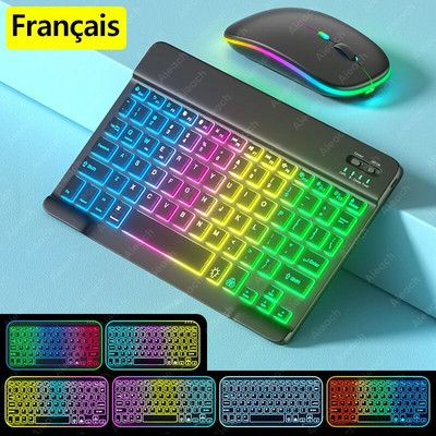 Φορητό εξαιρετικά λεπτό πληκτρολόγιο tablet Επαναφορτιζόμενο με οπίσθιο φωτισμό Ασύρματο πληκτρολόγιο Bluetooth για iPad Όλα τα tablet iOS Android Windows