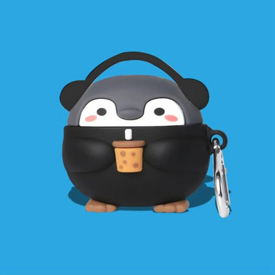 Slatki crtani pingvin s mlijekom i čajem Silikonske maske za Apple Airpods 1 2 3 Pro Poklopac za punjenje bežičnih slušalica za Airpods Case Box