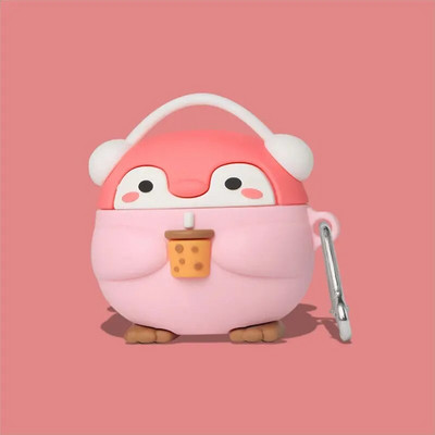 Slatki crtani pingvin s mlijekom i čajem Silikonske maske za Apple Airpods 1 2 3 Pro Poklopac za punjenje bežičnih slušalica za Airpods Case Box