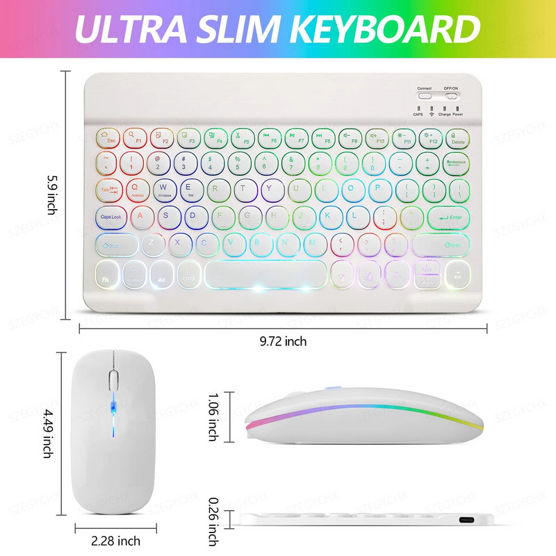 Bluetooth Wireless Magic priekš iPad 9 paaudzes mini tastatūras peles 11/10/9 collu planšetdatora tastatūra priekš xiaomi Samsung Huawei