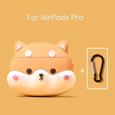 INS Armsad 3D Shiba Inu Dog silikoonist kõrvaklappide ümbrised Apple AirPods 1 2 Pro 3 Bluetoothi peakomplekti karbi jaoks Air Pods Pro kate