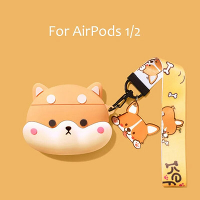 INS Armsad 3D Shiba Inu Dog silikoonist kõrvaklappide ümbrised Apple AirPods 1 2 Pro 3 Bluetoothi peakomplekti karbi jaoks Air Pods Pro kate