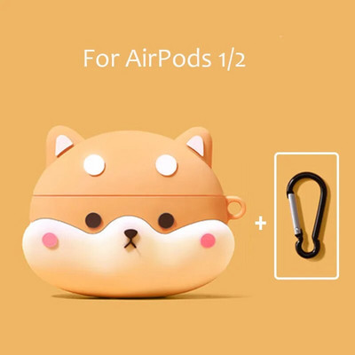 INS Armsad 3D Shiba Inu Dog silikoonist kõrvaklappide ümbrised Apple AirPods 1 2 Pro 3 Bluetoothi peakomplekti karbi jaoks Air Pods Pro kate