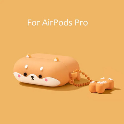 INS Armsad 3D Shiba Inu Dog silikoonist kõrvaklappide ümbrised Apple AirPods 1 2 Pro 3 Bluetoothi peakomplekti karbi jaoks Air Pods Pro kate