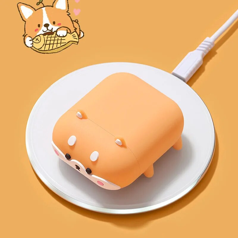 INS Armsad 3D Shiba Inu Dog silikoonist kõrvaklappide ümbrised Apple AirPods 1 2 Pro 3 Bluetoothi peakomplekti karbi jaoks Air Pods Pro kate