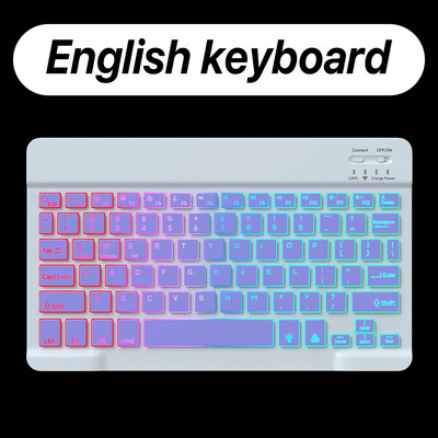 Tastatură fără fir cu iluminare din spate pentru iOS Android Sisteme Windows Iluminare din spate reîncărcabilă Teclado de 10 inchi pentru Mac iPad Laptop MatePad