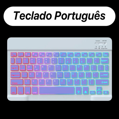 Tastatură fără fir cu iluminare din spate pentru iOS Android Sisteme Windows Iluminare din spate reîncărcabilă Teclado de 10 inchi pentru Mac iPad Laptop MatePad