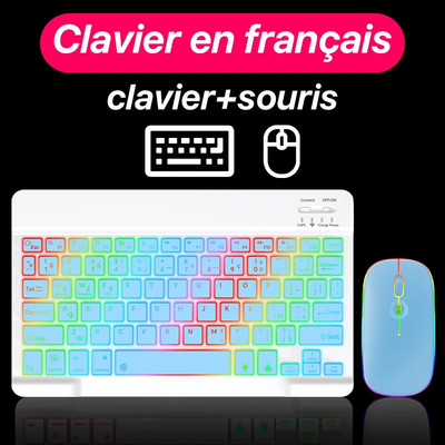 CASEPOKE fona apgaismojuma bezvadu tastatūra priekš iPad iPhone Android iOS Windows Bluetooth tastatūra Samsung Huawei planšetdatoram