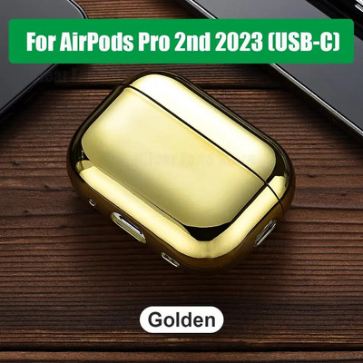 Apšuvuma raksta aizsargājošs austiņu futrālis Airpods Pro 2 2nd usb c 2023 Hard PC Shell for Airpods 3 1 2 Charging Box Cover