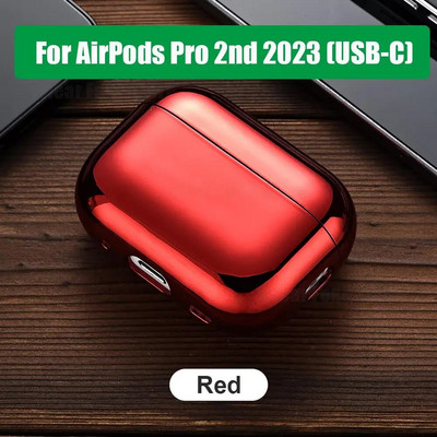 Apšuvuma raksta aizsargājošs austiņu futrālis Airpods Pro 2 2nd usb c 2023 Hard PC Shell for Airpods 3 1 2 Charging Box Cover