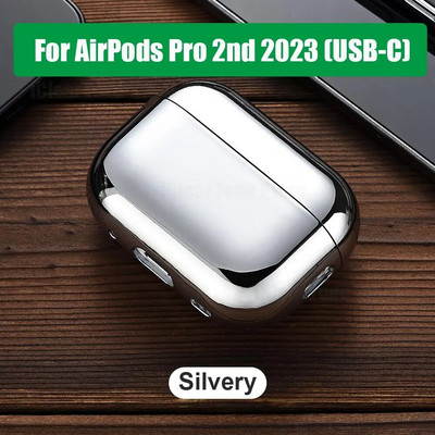 Apšuvuma raksta aizsargājošs austiņu futrālis Airpods Pro 2 2nd usb c 2023 Hard PC Shell for Airpods 3 1 2 Charging Box Cover