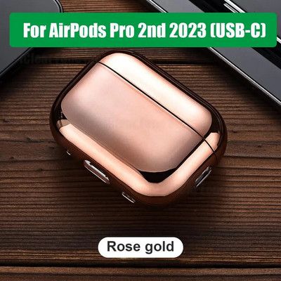 Apšuvuma raksta aizsargājošs austiņu futrālis Airpods Pro 2 2nd usb c 2023 Hard PC Shell for Airpods 3 1 2 Charging Box Cover