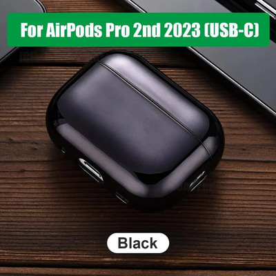 Apšuvuma raksta aizsargājošs austiņu futrālis Airpods Pro 2 2nd usb c 2023 Hard PC Shell for Airpods 3 1 2 Charging Box Cover