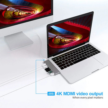 USB 3.1 Type-C Hub σε HDMI Adapter 4K Thunderbolt 3 USB C Hub 3.0 TF SD Reader PD for MacBook Air Pro M3 M2 M1 Chip