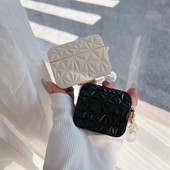 Luksuslik mustvalge Rhombus Diamond kõrvaklappide ümbris Airpods 1 2 3 jaoks koos Shelli ripatsiga kaitsev pehme ümbris Airpods Pro 2 jaoks