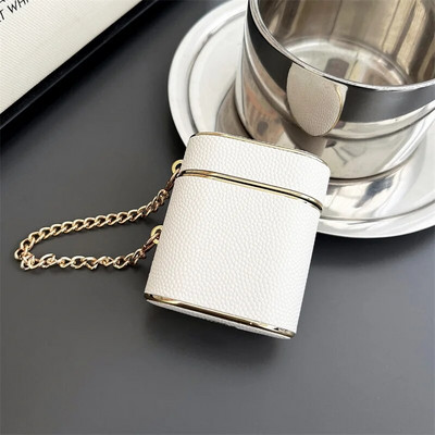 Πολυτελής επιμετάλλωση δερμάτινη θήκη ακουστικών για Apple Airpods Pro 2 3 1 Κάλυμμα Silicone Cute Θήκες φόρτισης ακουστικών για Airpod 3 Funda