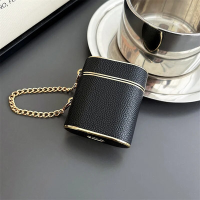 Πολυτελής επιμετάλλωση δερμάτινη θήκη ακουστικών για Apple Airpods Pro 2 3 1 Κάλυμμα Silicone Cute Θήκες φόρτισης ακουστικών για Airpod 3 Funda