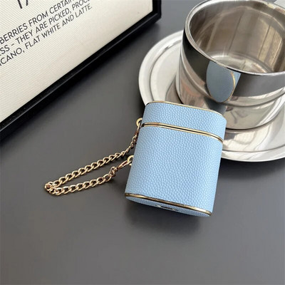 Πολυτελής επιμετάλλωση δερμάτινη θήκη ακουστικών για Apple Airpods Pro 2 3 1 Κάλυμμα Silicone Cute Θήκες φόρτισης ακουστικών για Airpod 3 Funda