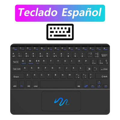 CASEPOKE priekš iPad bezvadu tastatūra ar skārienpaliktni priekš Xiaomi Samsung Huawei Android iOS Windows Bluetooth tastatūra un pele