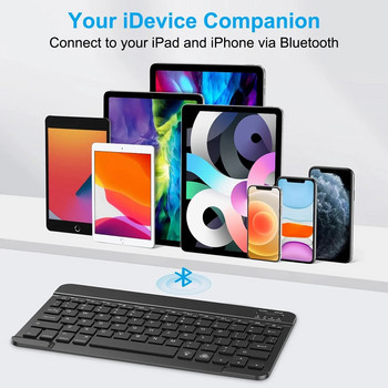 Безжична клавиатура Bluetooth-съвместима клавиатура за Android IOS Windows Mini 78-Key Keybaord Gaming за PC iPad Клавиатури за таблети