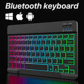 Tastatură și mouse fără fir cu iluminare din spate iluminate din spate pentru iOS Android Windows Tastatură Bluetooth pentru telefon mobil Ipad Dispozitive de 10 inchi