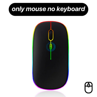Tastatură și mouse fără fir cu iluminare din spate iluminate din spate pentru iOS Android Windows Tastatură Bluetooth pentru telefon mobil Ipad Dispozitive de 10 inchi