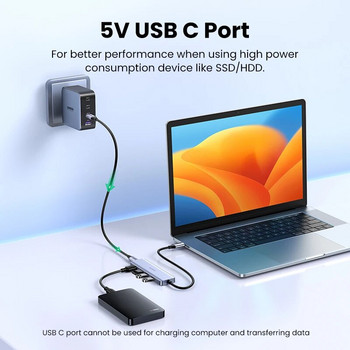 UGREEN USB C хъб 4 порта USB тип C към USB 3.0 хъб сплитер адаптер за MacBook Pro iPad Pro Samsung Galaxy Note 10 S10 USB хъб