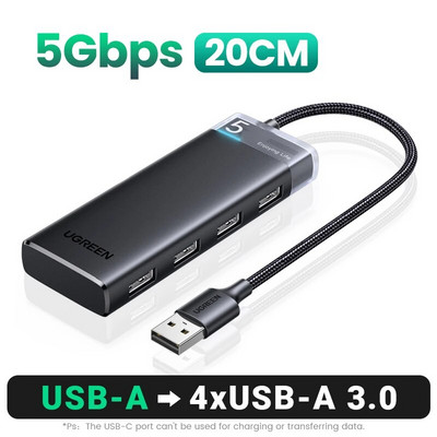 UGREEN USB C Hub 4 Θύρες USB Type C σε USB 3.0 Hub Splitter Adapter για MacBook Pro iPad Pro Samsung Galaxy Note 10 S10 USB Hub