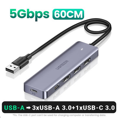 UGREEN USB C Hub 4 Θύρες USB Type C σε USB 3.0 Hub Splitter Adapter για MacBook Pro iPad Pro Samsung Galaxy Note 10 S10 USB Hub