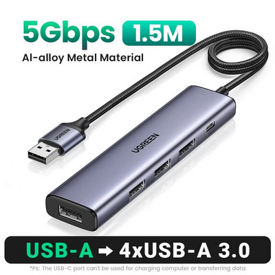 UGREEN USB C Hub 4 Θύρες USB Type C σε USB 3.0 Hub Splitter Adapter για MacBook Pro iPad Pro Samsung Galaxy Note 10 S10 USB Hub