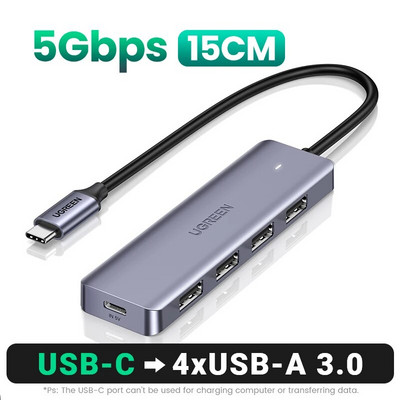 UGREEN USB C Hub 4 Θύρες USB Type C σε USB 3.0 Hub Splitter Adapter για MacBook Pro iPad Pro Samsung Galaxy Note 10 S10 USB Hub