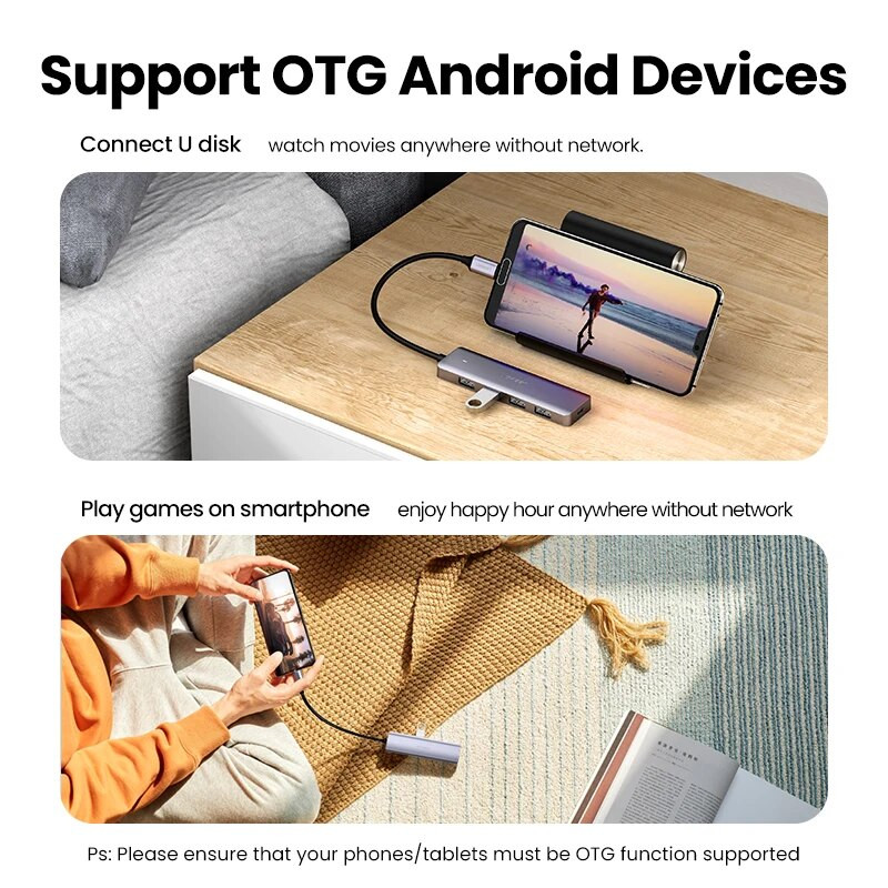 UGREEN USB C Hub 4 Θύρες USB Type C σε USB 3.0 Hub Splitter Adapter για MacBook Pro iPad Pro Samsung Galaxy Note 10 S10 USB Hub