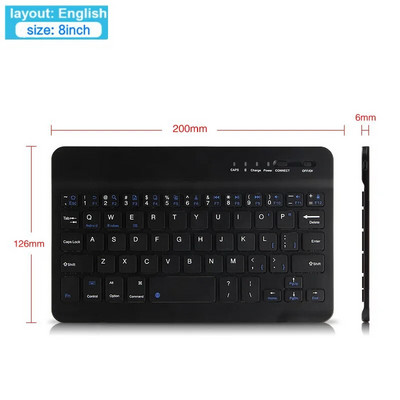 AJIUYU mini Bluetooth tastatūra bezvadu tastatūra, uzlādējama tālrunim planšetdatoram Huawei Xiaomi Samsung Android operētājsistēmai Windows