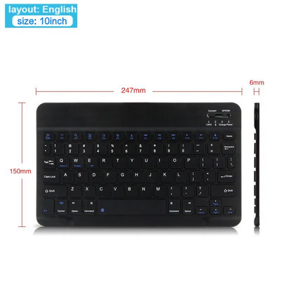 AJIUYU mini Bluetooth tastatūra bezvadu tastatūra, uzlādējama tālrunim planšetdatoram Huawei Xiaomi Samsung Android operētājsistēmai Windows