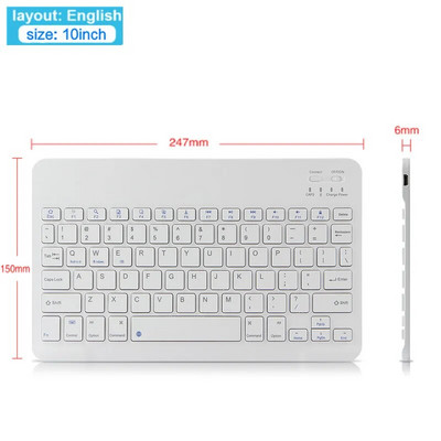 AJIUYU mini Bluetooth tastatūra bezvadu tastatūra, uzlādējama tālrunim planšetdatoram Huawei Xiaomi Samsung Android operētājsistēmai Windows