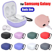 Husă de protecție pentru căști Bluetooth fără fir pentru căști Samsung Galaxy Buds Live, anti-șoc, husă din silicon anti-pierdere cu cârlig