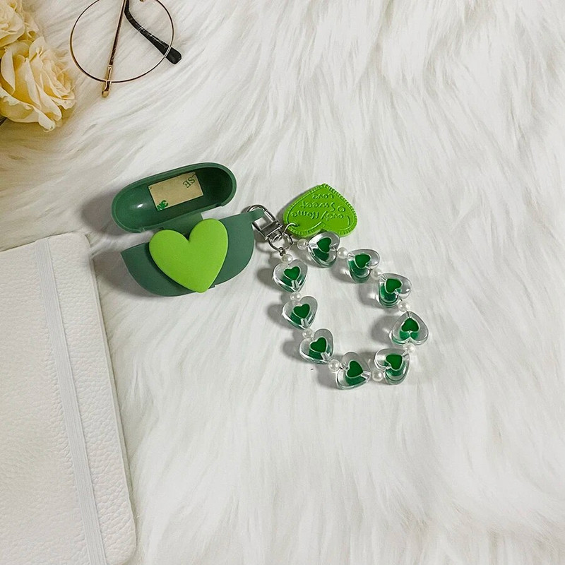 Για JBL TUNE BEAM Case Cute Love Κάλυμμα σιλικόνης ακουστικών με θήκη WristChain Lanyard για κάλυμμα δοκού JBL tune fudnas