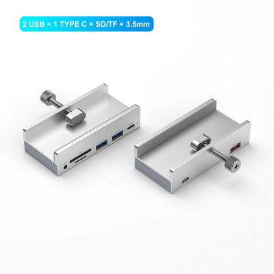 4 θύρες USB 3.0 HUB με τροφοδοτικό Προσαρμογέας διαχωριστή USB3.0 τύπου κλιπ Πολλαπλός διαχωριστής 5G Μετάδοση δεδομένων υψηλής ταχύτητας για φορητό υπολογιστή