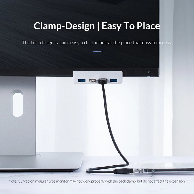 4 θύρες USB 3.0 HUB με τροφοδοτικό Προσαρμογέας διαχωριστή USB3.0 τύπου κλιπ Πολλαπλός διαχωριστής 5G Μετάδοση δεδομένων υψηλής ταχύτητας για φορητό υπολογιστή