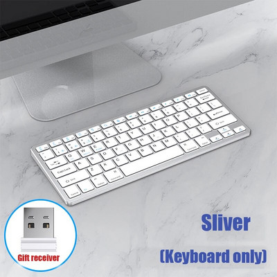 Ασύρματο πληκτρολόγιο Bluetooth Σετ ποντικιού Ασύρματα επαναφορτιζόμενα Combo Silent ποντίκια για φορητό υπολογιστή Android IOS IPAD, υπολογιστή Windows