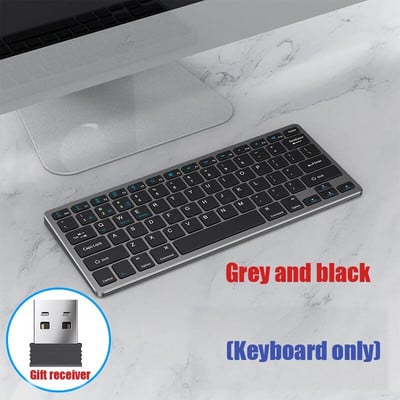 Ασύρματο πληκτρολόγιο Bluetooth Σετ ποντικιού Ασύρματα επαναφορτιζόμενα Combo Silent ποντίκια για φορητό υπολογιστή Android IOS IPAD, υπολογιστή Windows