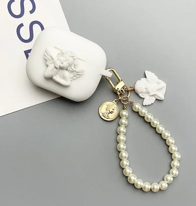 Pentru JBL Wave Beam/TUNE BEAM Husă Angel Pearl Chain Huse pentru căști din silicon pentru jbl TUNE BEAM Cutie de accesorii