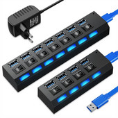 Usb Hub 3 0 Hub Usb Splitter Mai multe porturi Multi Usb Hub 3.0 Hab Adaptor de alimentare Extensor Accesorii pentru computer comutator usb Pentru Casa