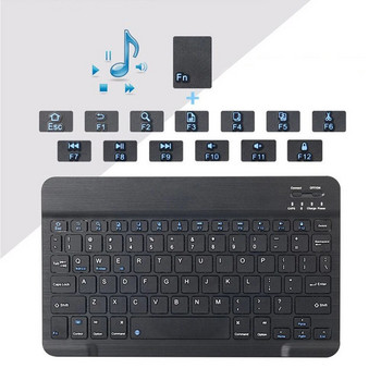 Безжична клавиатура Трисистемен мобилен телефон Таблет USB зареждане Мини ултратънка клавиатура 7 инча 10 инча