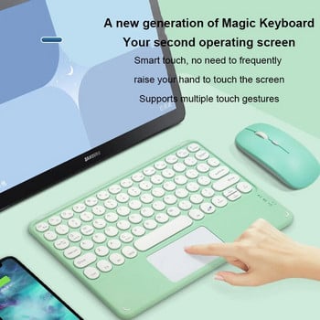 iPad клавиатура и мишка Безжична Bluetooth клавиатура Teclado акумулаторна за мини iPad телефон таблет Android IOS Windows клавиатура