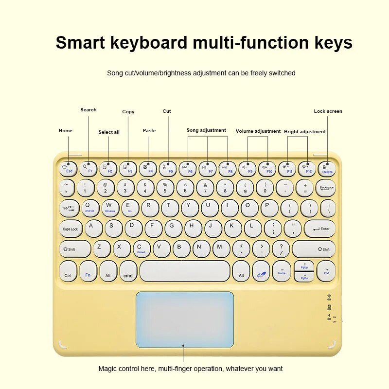 iPad tipkovnica i miš bežična Bluetooth tipkovnica Teclado punjiva za mini iPad telefon tablet Android IOS Windows tipkovnica