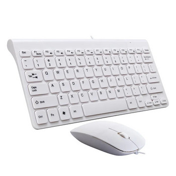 Преносима ултратънка мини кабелна клавиатура USB водоустойчива мишка за домашен офис Комбиниран комплект клавиатура за настолен компютър лаптоп компютър