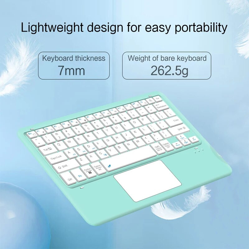 Puuteplaadiga klaviatuur iPadile Xiaomi Samsung HUAWEI Telefon Tahvelarvuti Sülearvutid Ultra Thin Wireless BT klaviatuur Android IOS Windowsi jaoks