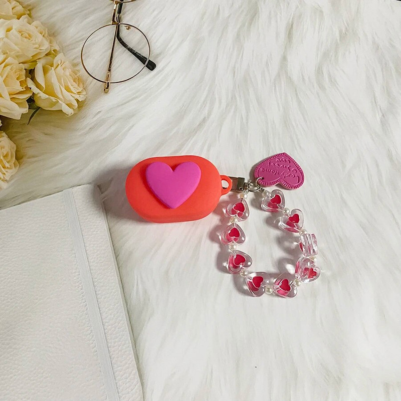 Για Redmi Buds 4 lite Case Cute Love Earphone Κάλυμμα σιλικόνης redmi buds 4lite κάλυμμα με WristChain Lanyard Case Fundas